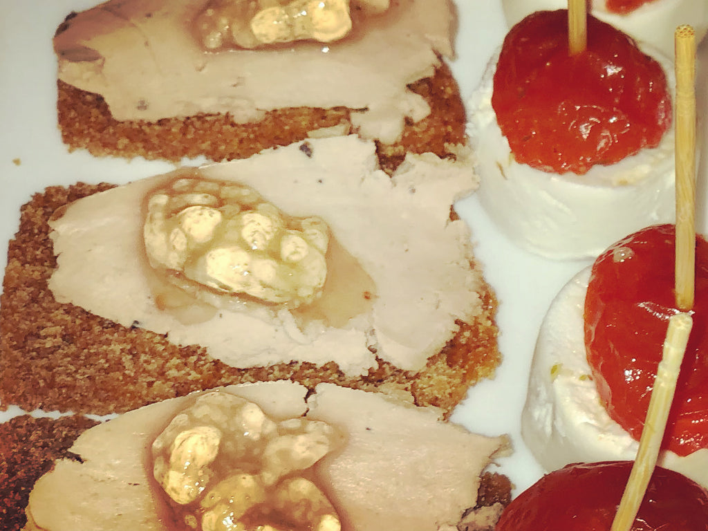 Toasts de foie gras à la gelée de bière